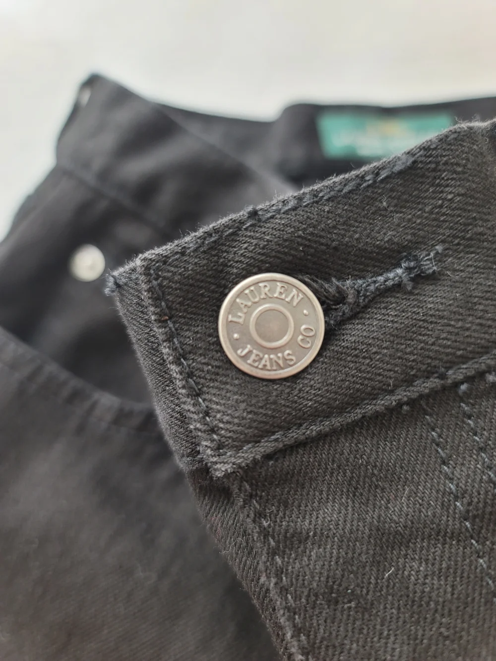 Lauren Ralph‎ Lauren Jeans Co. Black Pencil Cotton Denim Skirt Size 2 Goth